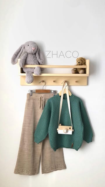 ژاکت لانه زنبوری رنگ سبز آبی