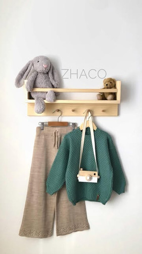 ژاکت لانه زنبوری رنگ سبز آبی