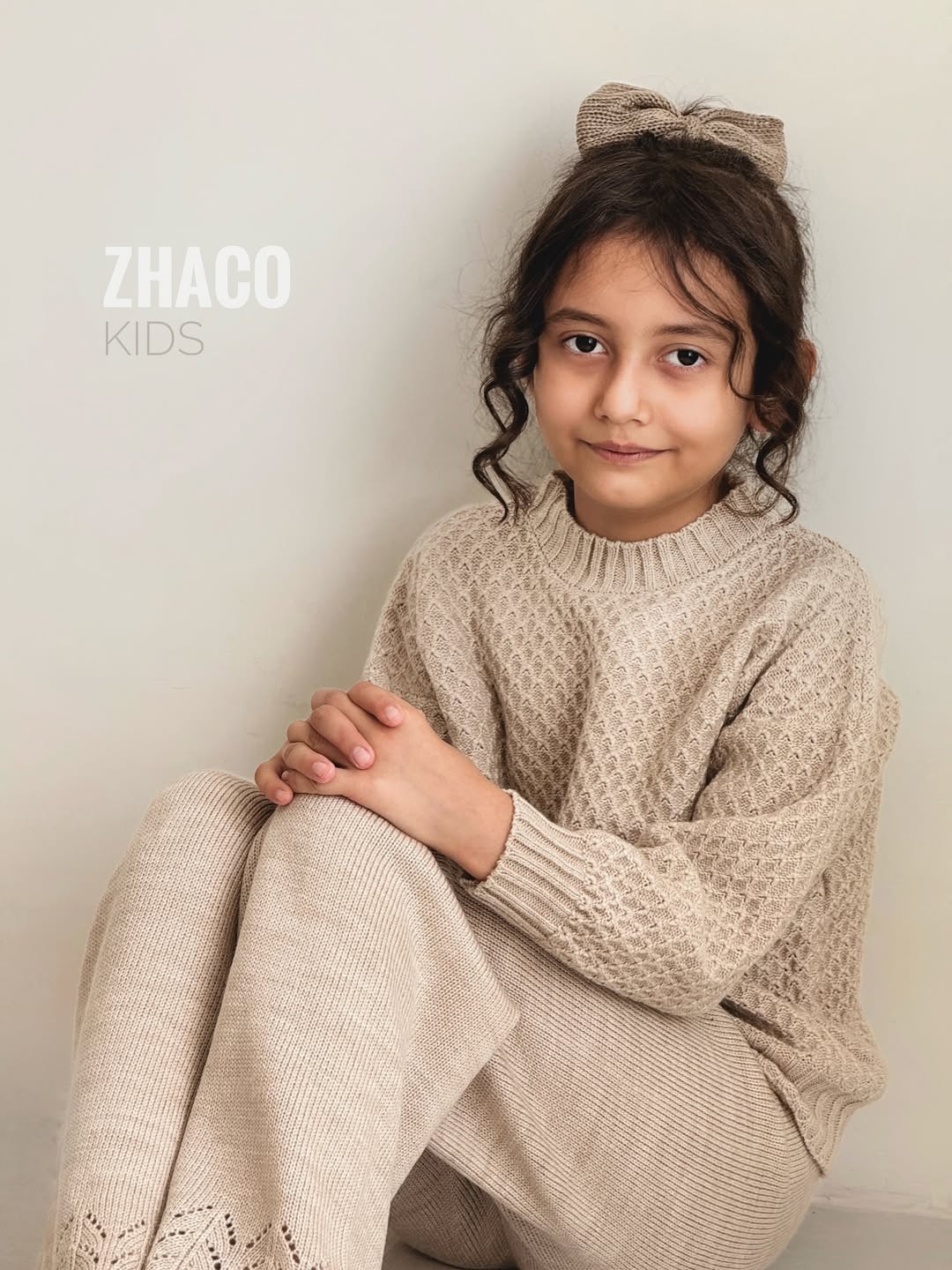 ژاکت لانه زنبوری رنگ کرمی